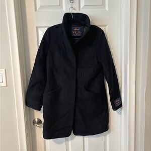 Aritzia Wilfred Black Wool and Cashmere Cocoon Coat Small